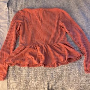 Blush peplum sweater Francesca’s top- new with tags!